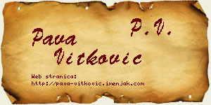 Pava Vitković vizit kartica